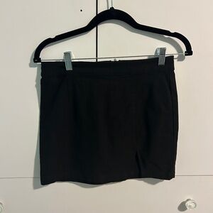 Garage Mini Skirt with Slit Size Medium Black